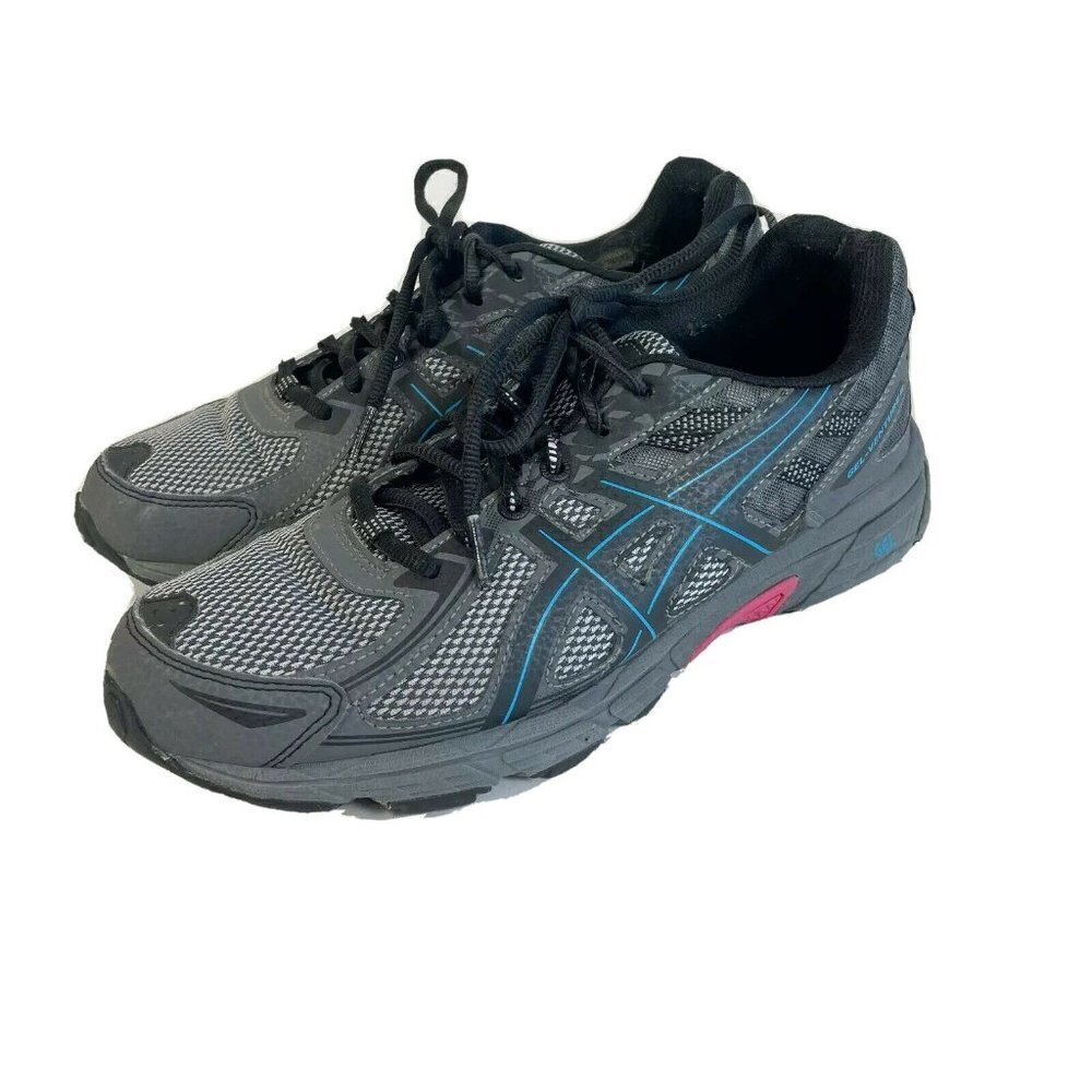 Asics Womens GEL-Venture 6 Trail Running Sneaker Black Size 10 Low Top‎ T7G6Q